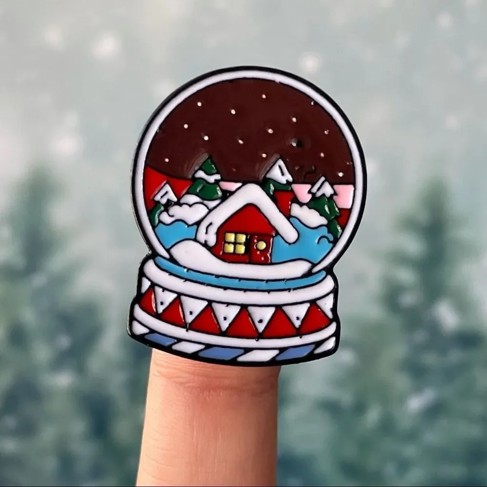 Christmas Snow Globe Enamel Pin/ Brooch Lapel