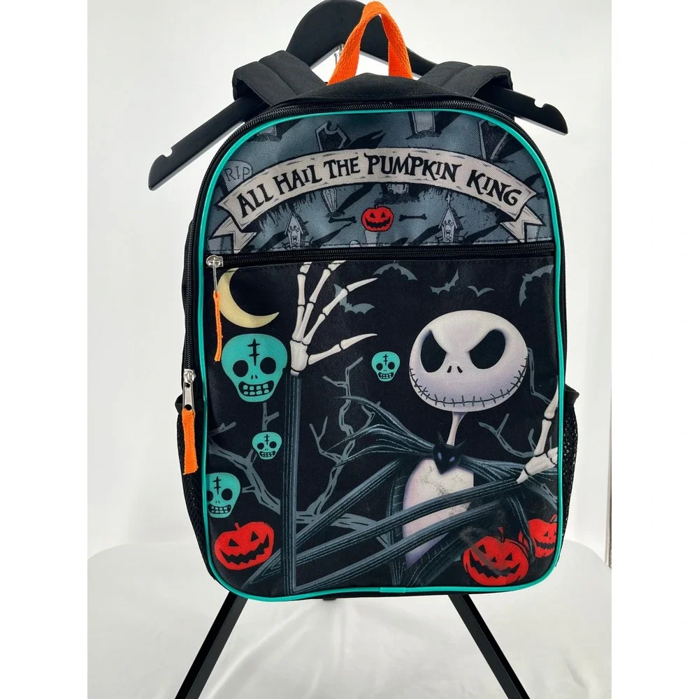 Bioworld Nightmare Before Christmas Jack Pumpkin King Backpack Black Movie Merch