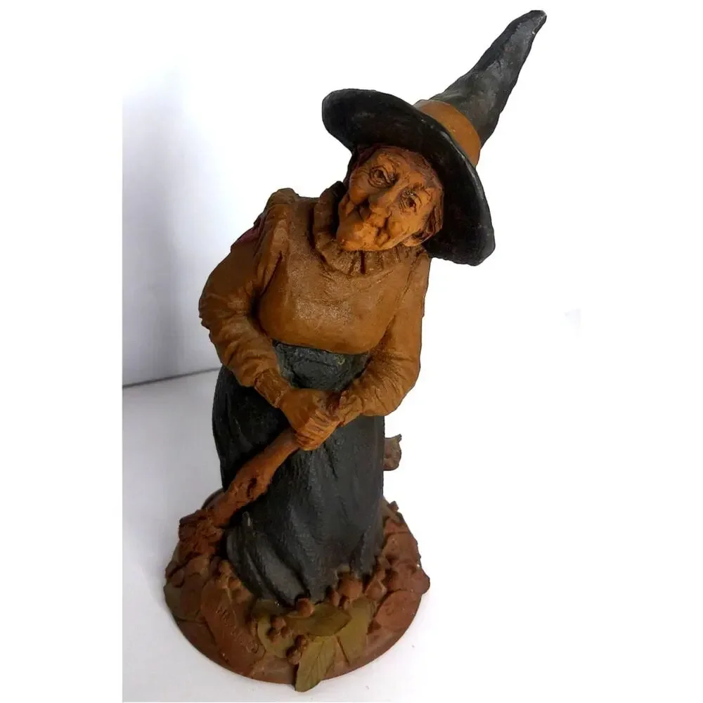 Vintage Tom Clark Cairn Studio Hazel Witch Gnome Halloween Figurine Signed 9