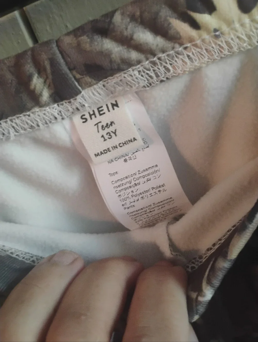 SHEIN teen material details