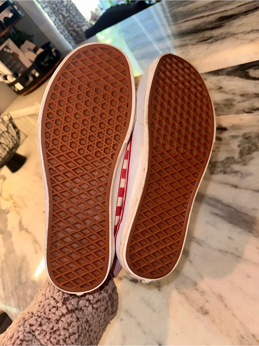 Vans Mens Size‎ 9.5 Red Checkerboard Low-Top Sneakers