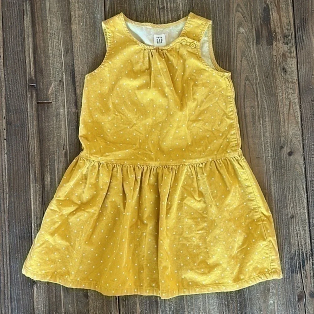 Gap polka dot dress Mustard Color Size 4T