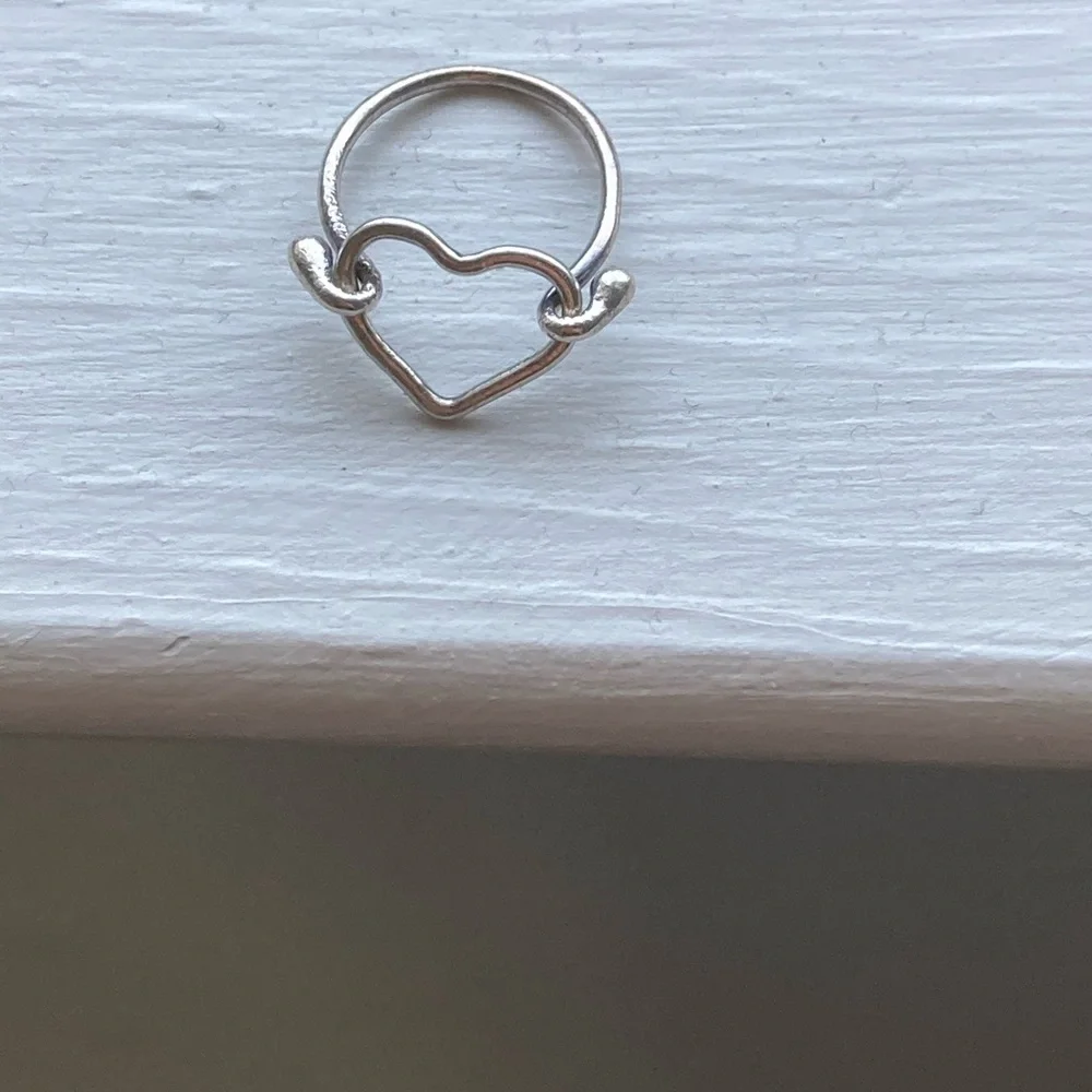 Silver heart ring vintage (70’s)