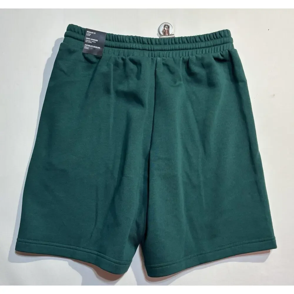 Adidas Men’s Small Green Fleece Shorts Drawstring Pockets NWT Athletic