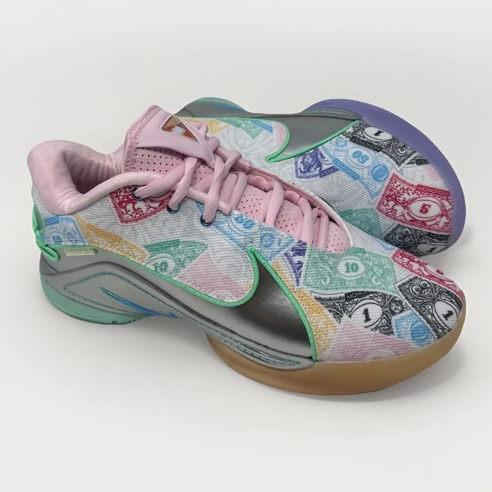 Nike LeBron 22 XXII Monopoly Currency White Multi Men's Size 9 NWOB FZ1097-100