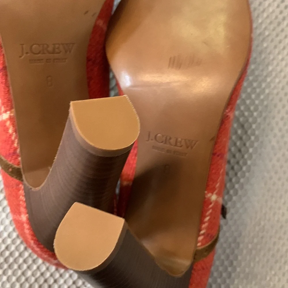 J. Crew size leather tweed