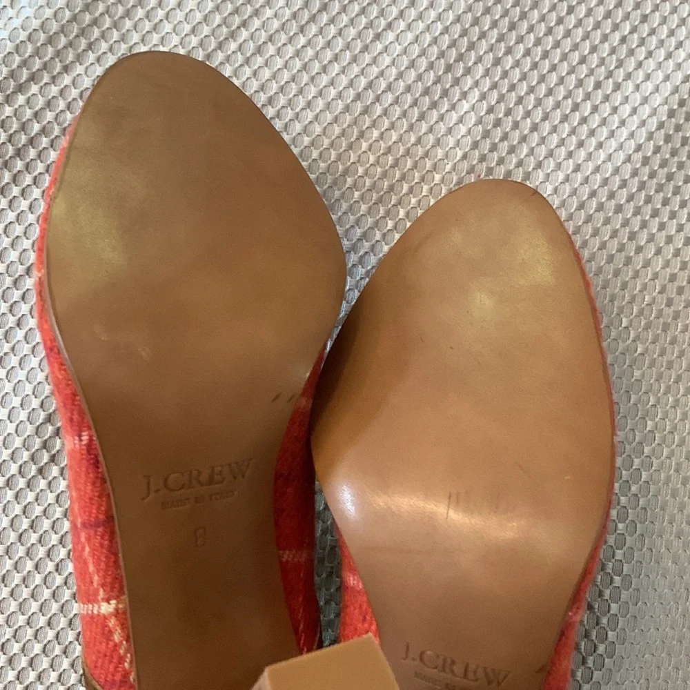 J. Crew leather worn little