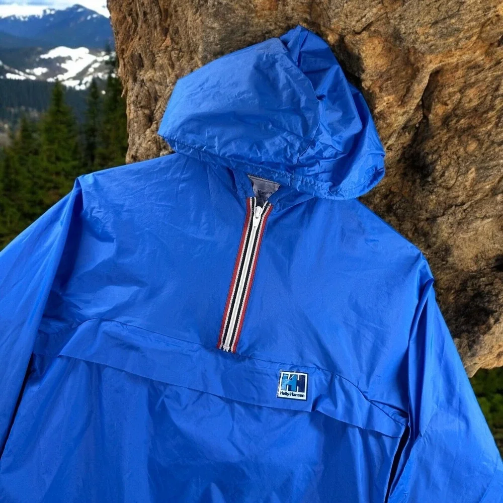 Helly Hansen Jacket Youth 10-12 Vintage Windbreaker Rain Coat Anorak‎ Pullover