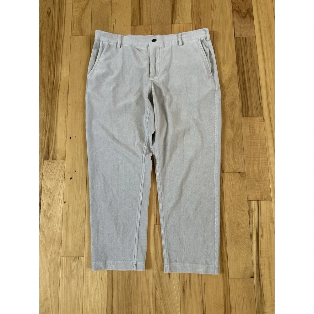 Redvanly Collins Pull-On Corduroy Trouser Pant Mirco Chip Grey Size Large