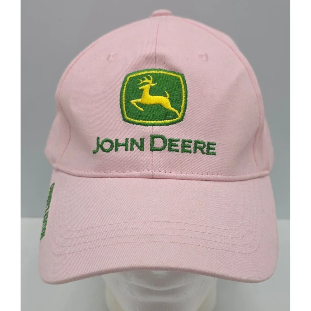 John‎ Deere Strapback Cap Women OSFA Pink Owners Edition Logo Hat