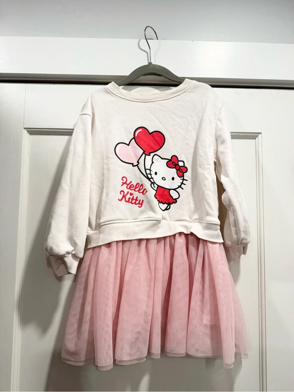 H&M Hello Kitty Tutu Twirl Party Dress red pink 5T girly‎ heart toddler cat