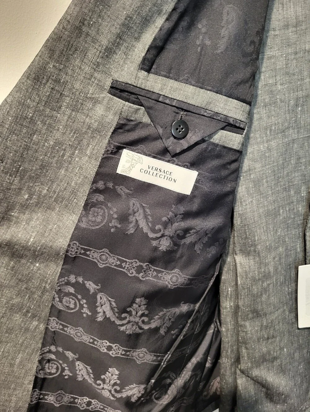 Versace suit graphite