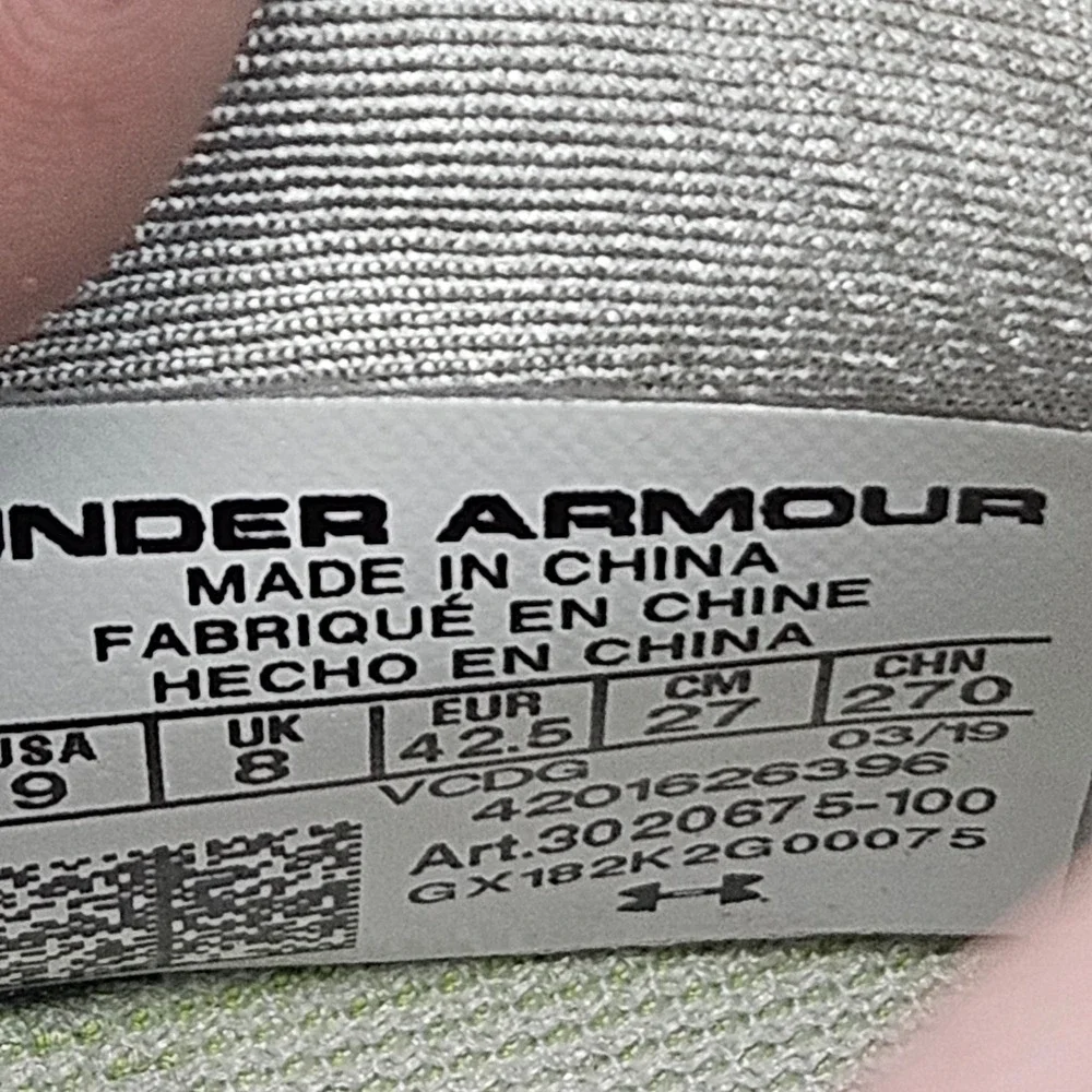 Under Armour cleat weight