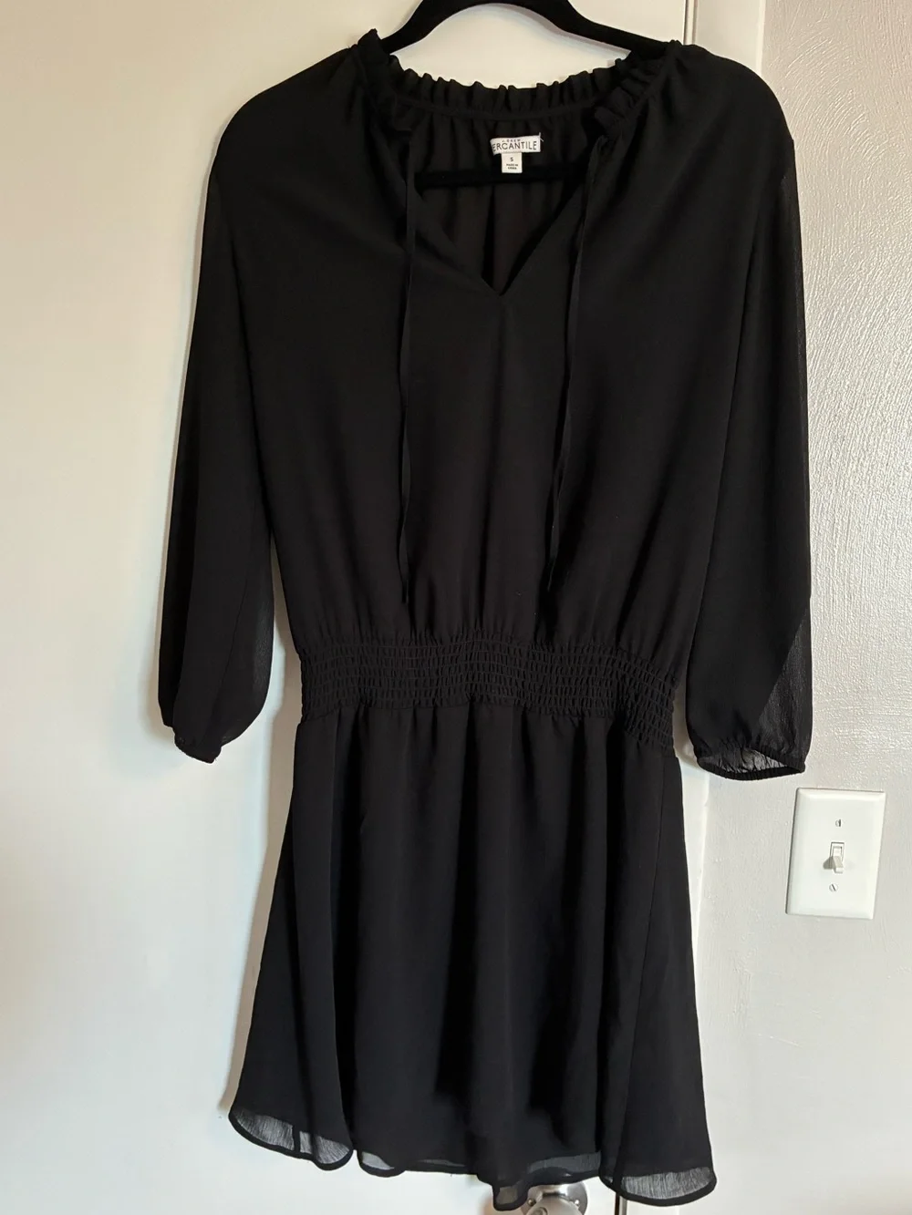 J Crew Black Dress Witchy Goth Lightweight Breathable Minimalist