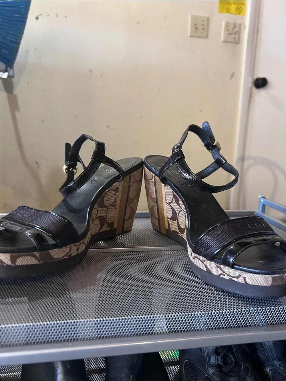Coach platform sandals