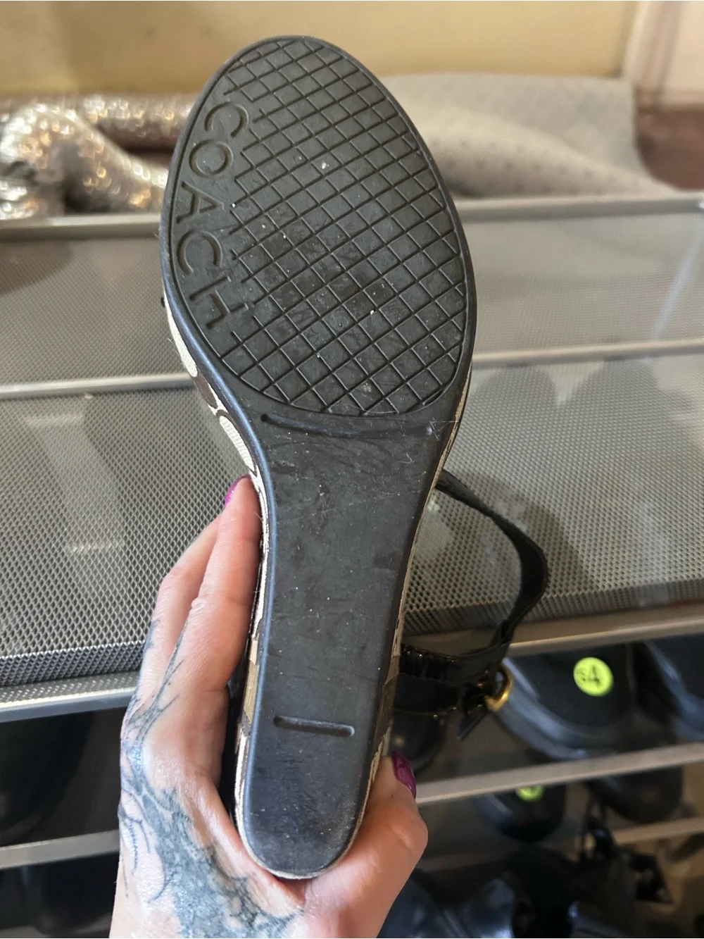 Coach platform sandals