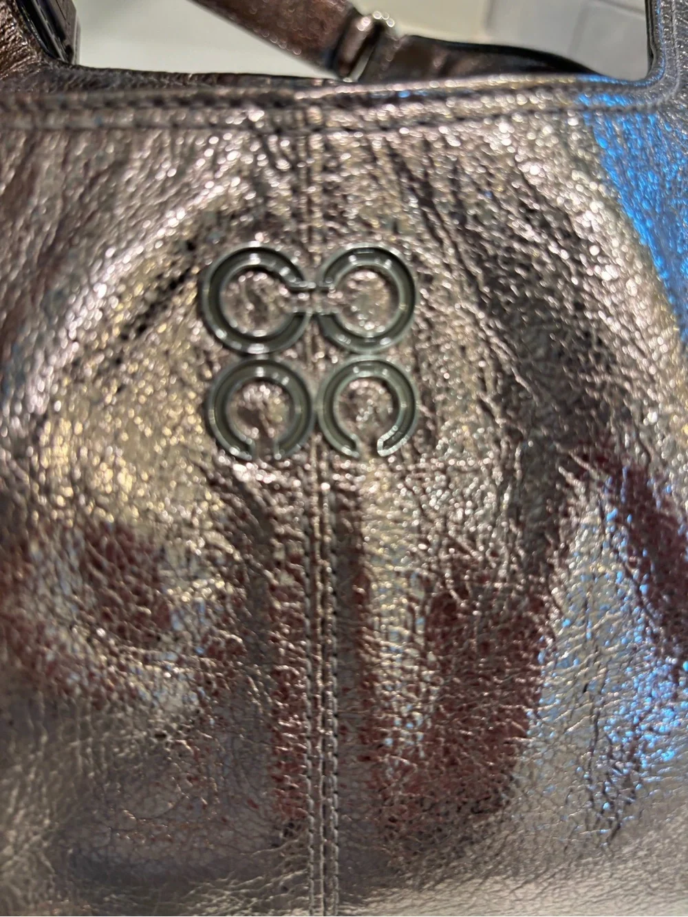 Coach Julia Metallic Leather Hobo Bag