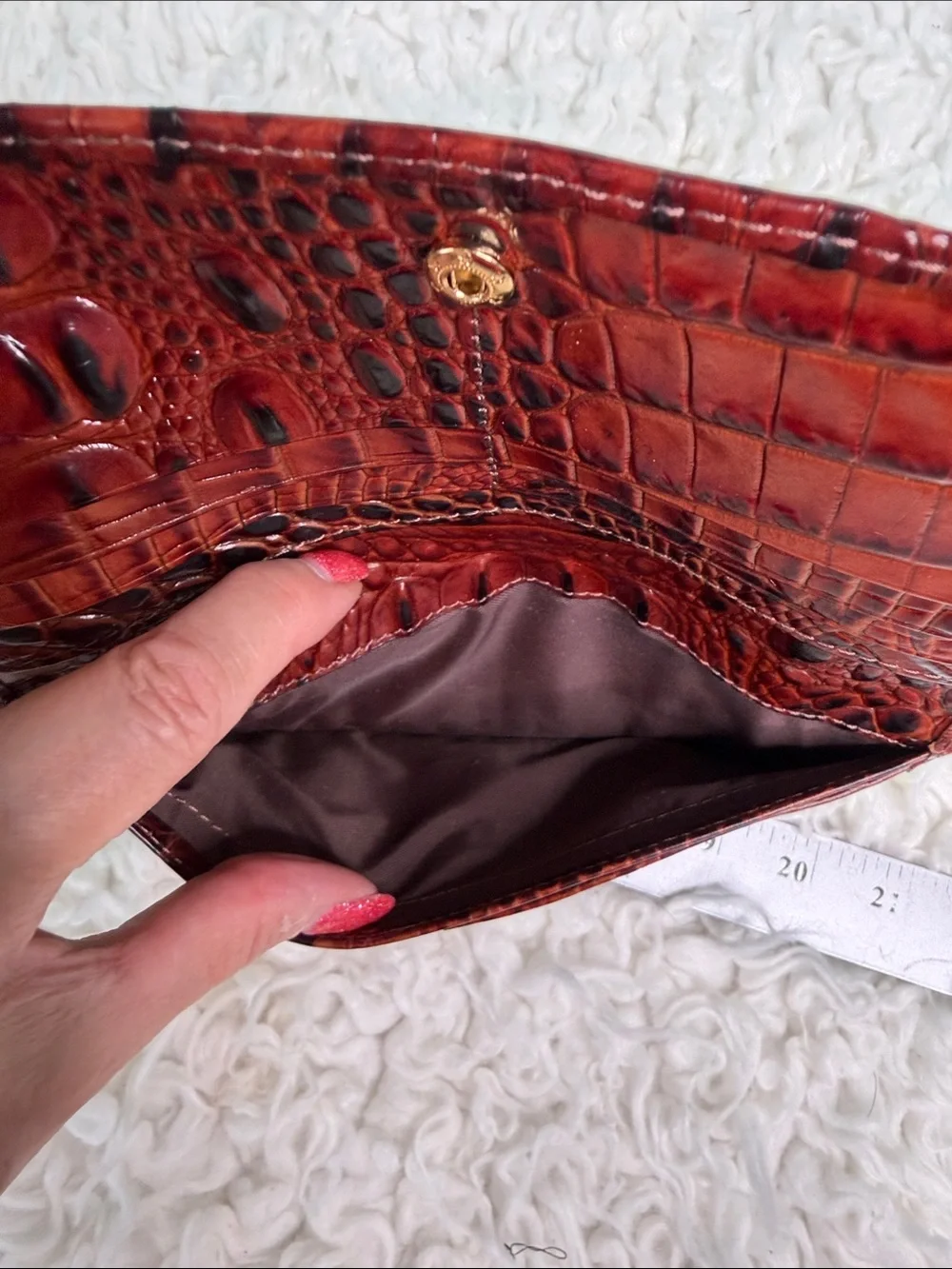 Brahmin croc embossed