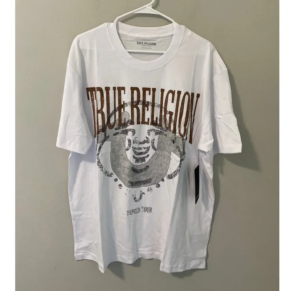 New True Religion Buddha Face Graphic T-Shirt Men’s XL