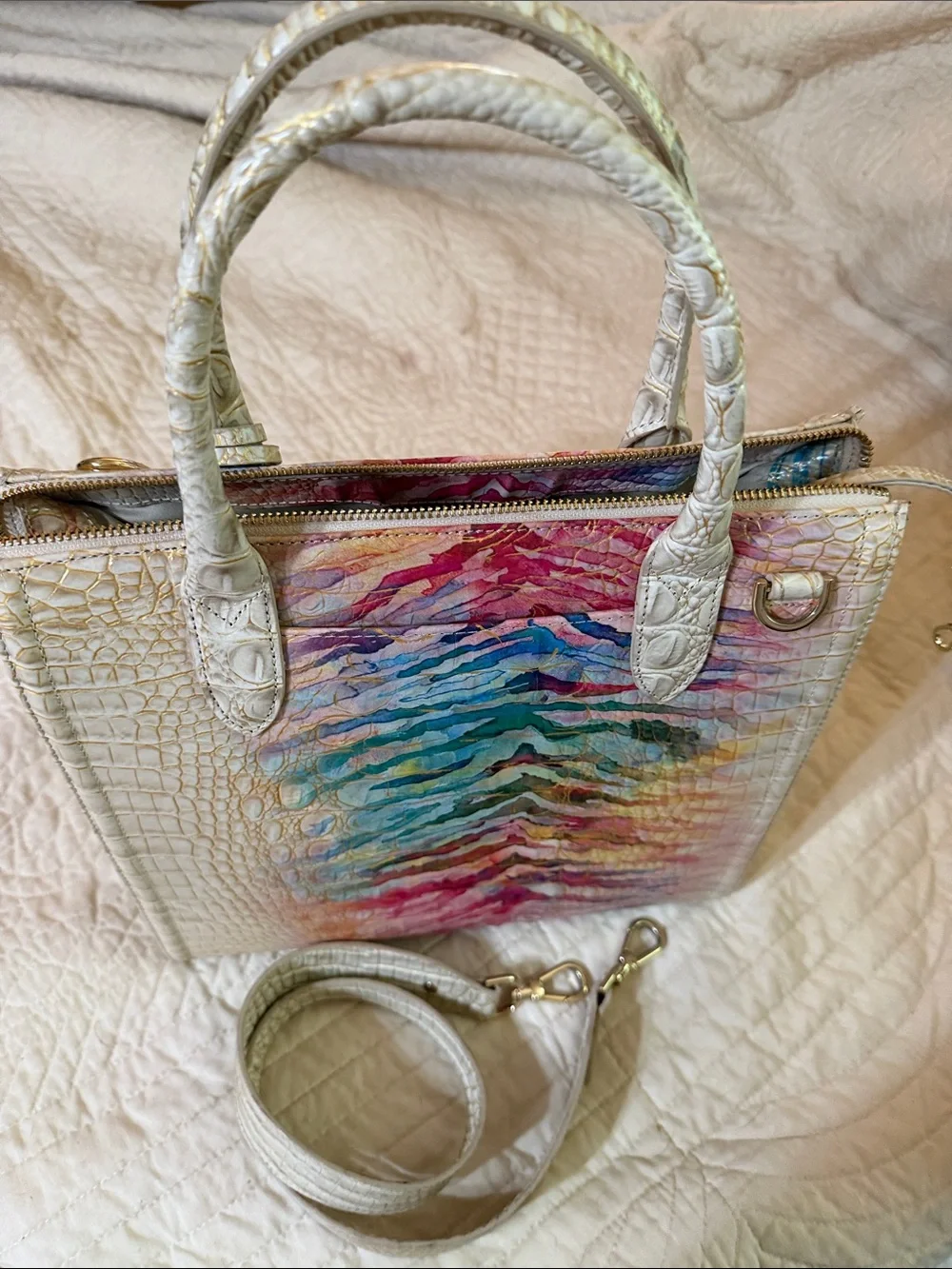 Brahmin structured satchel