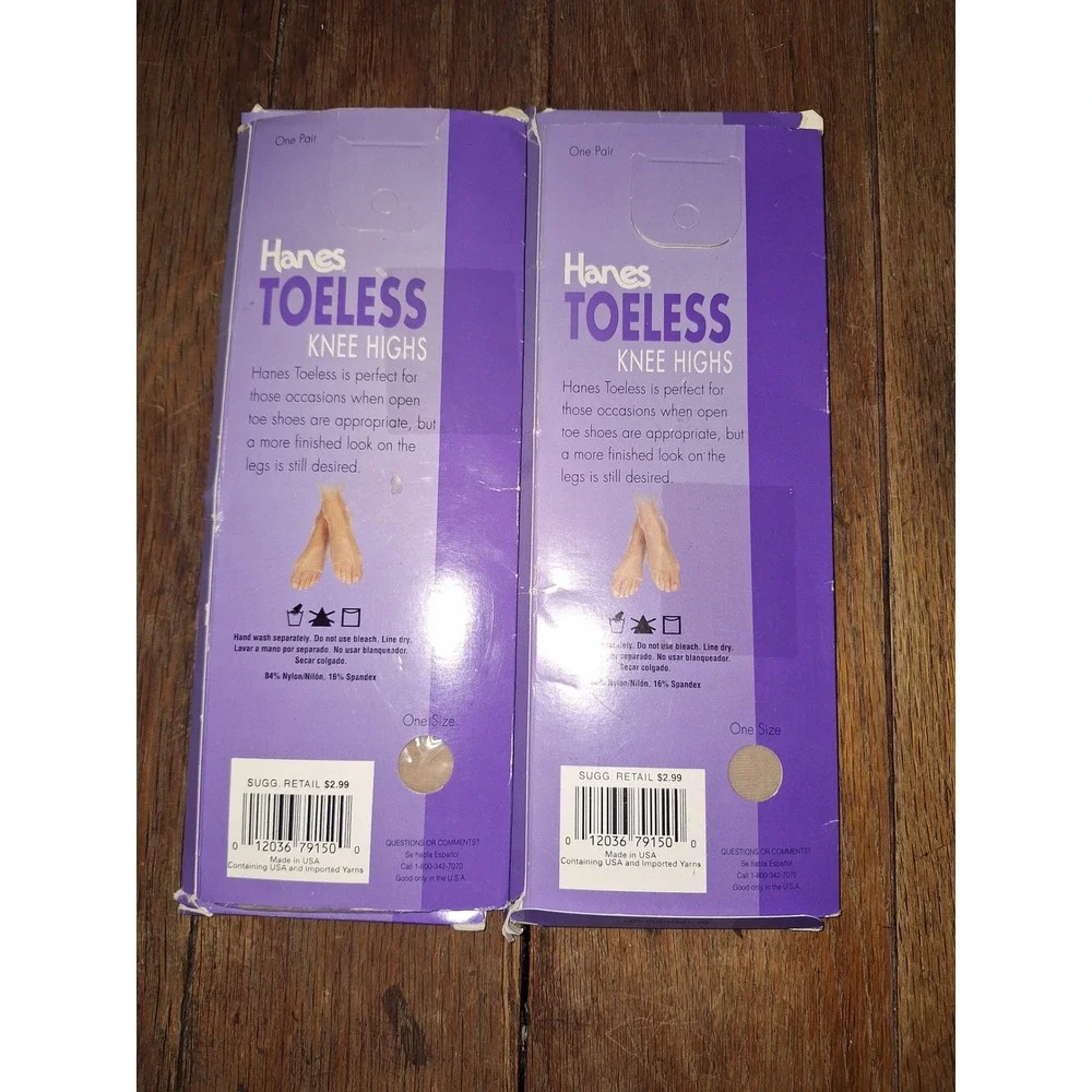 Hanes toeless knee