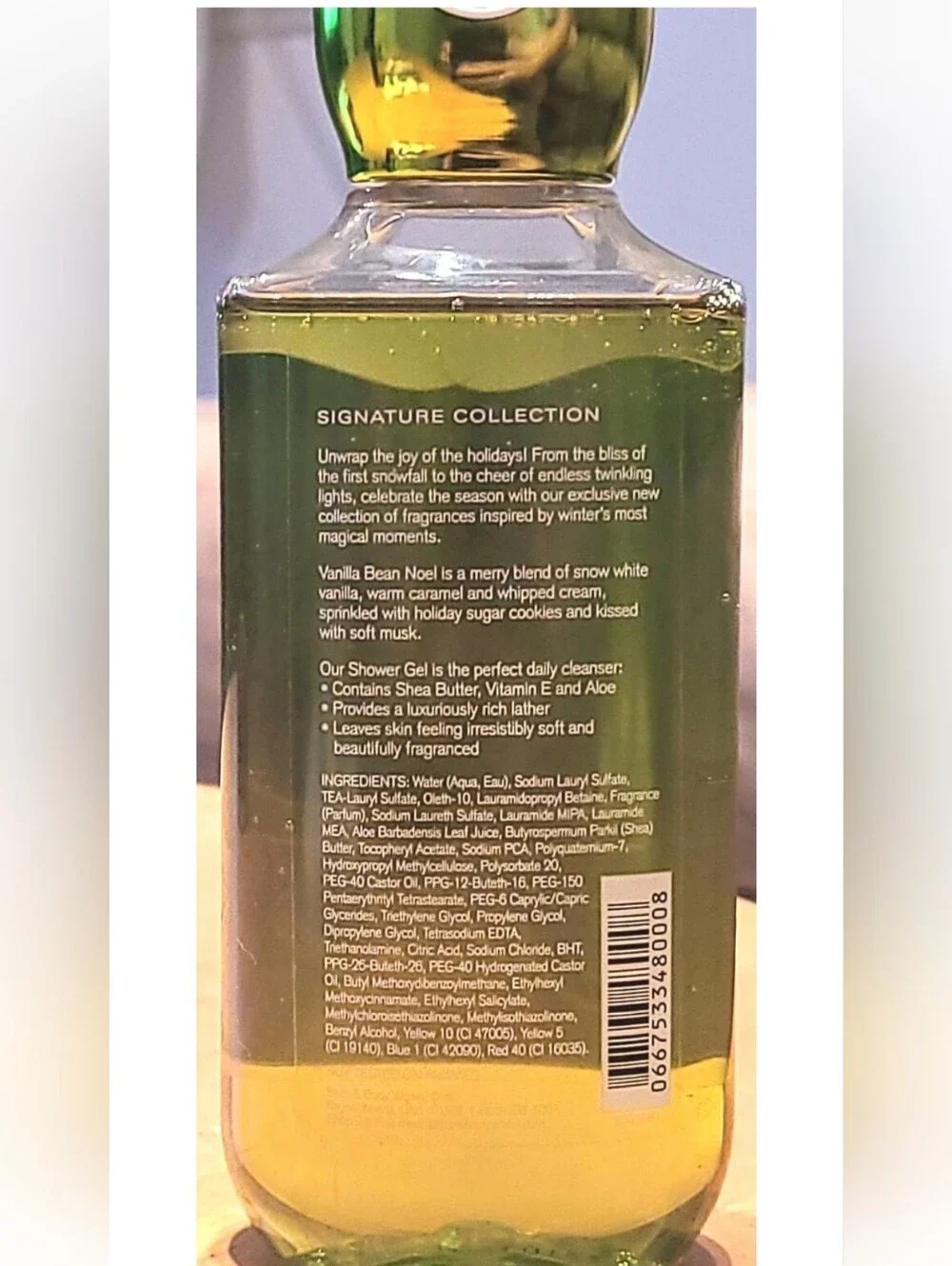 BATH & BODY WORKS Noel Vanilla Bean Bubble Bath Shower Gel
