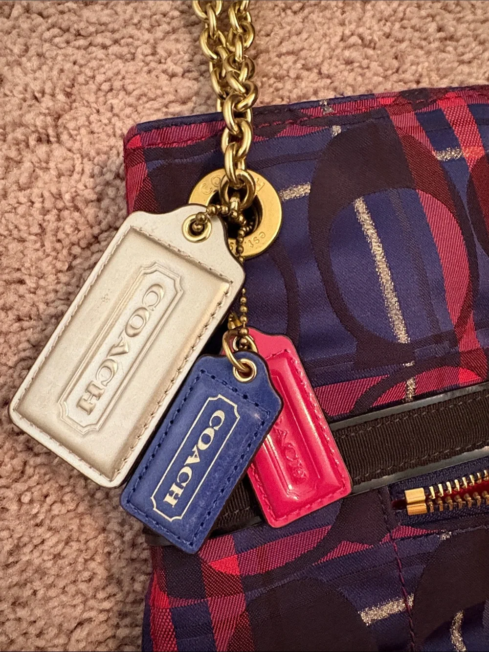 Coach tote satin