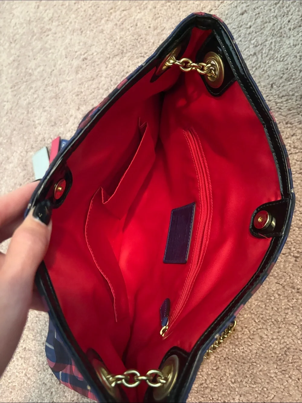 Coach tote satin