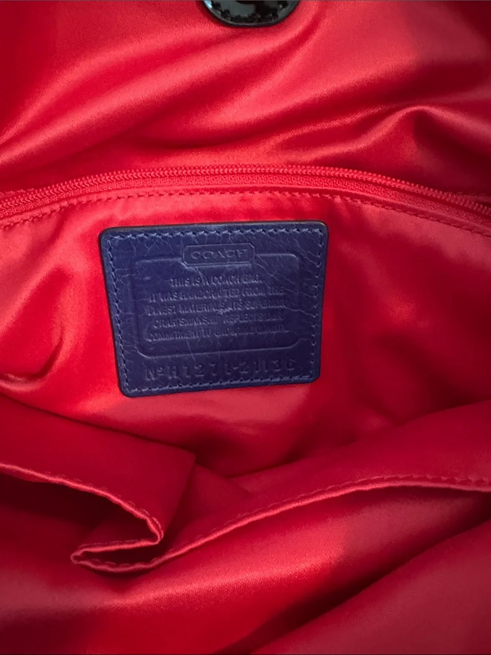 Coach tote satin