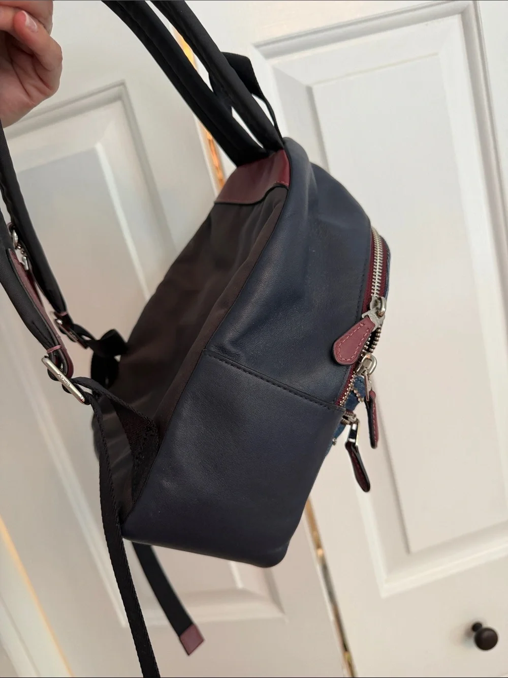 Coach leather hang
