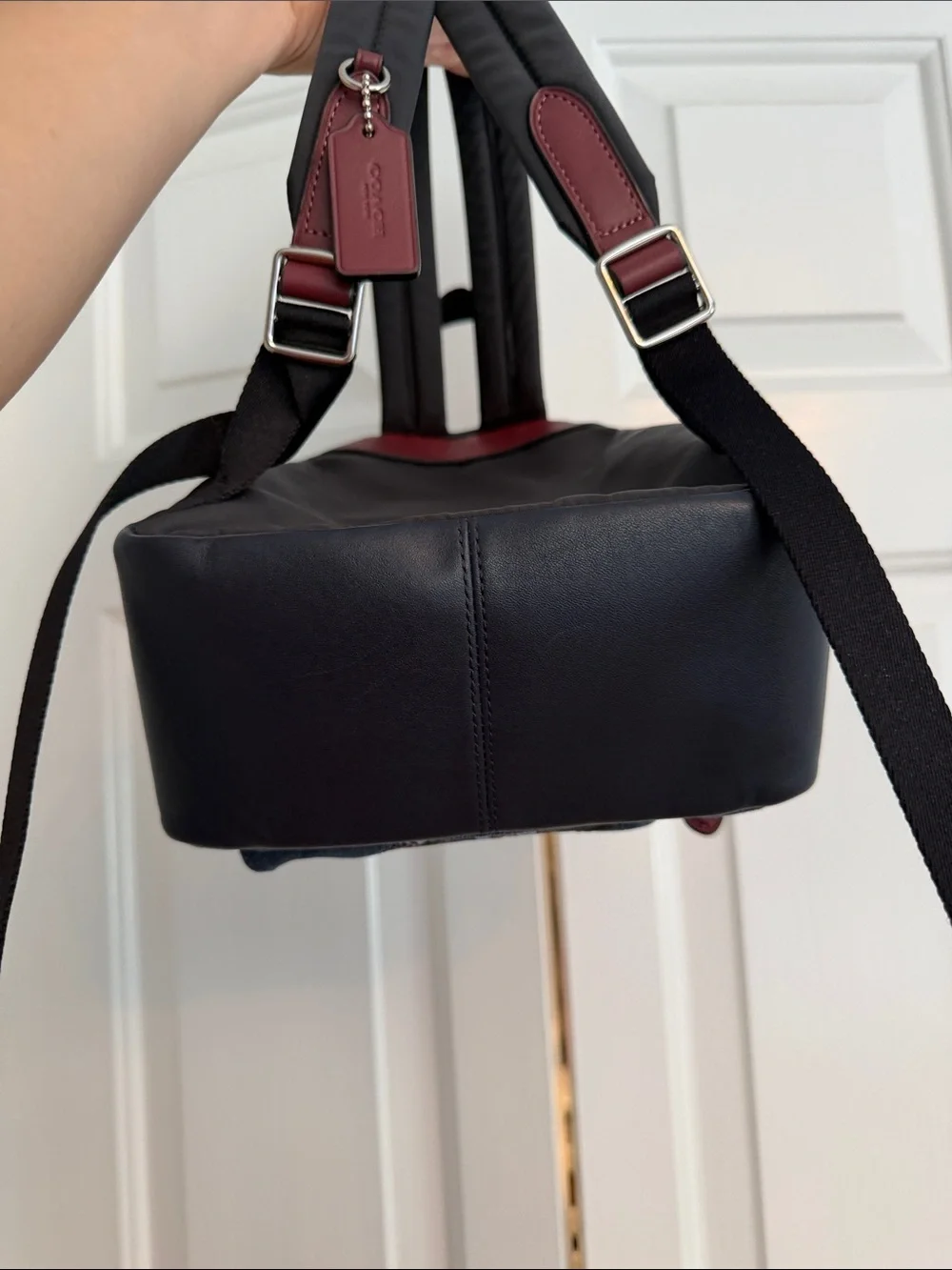 Coach leather hang