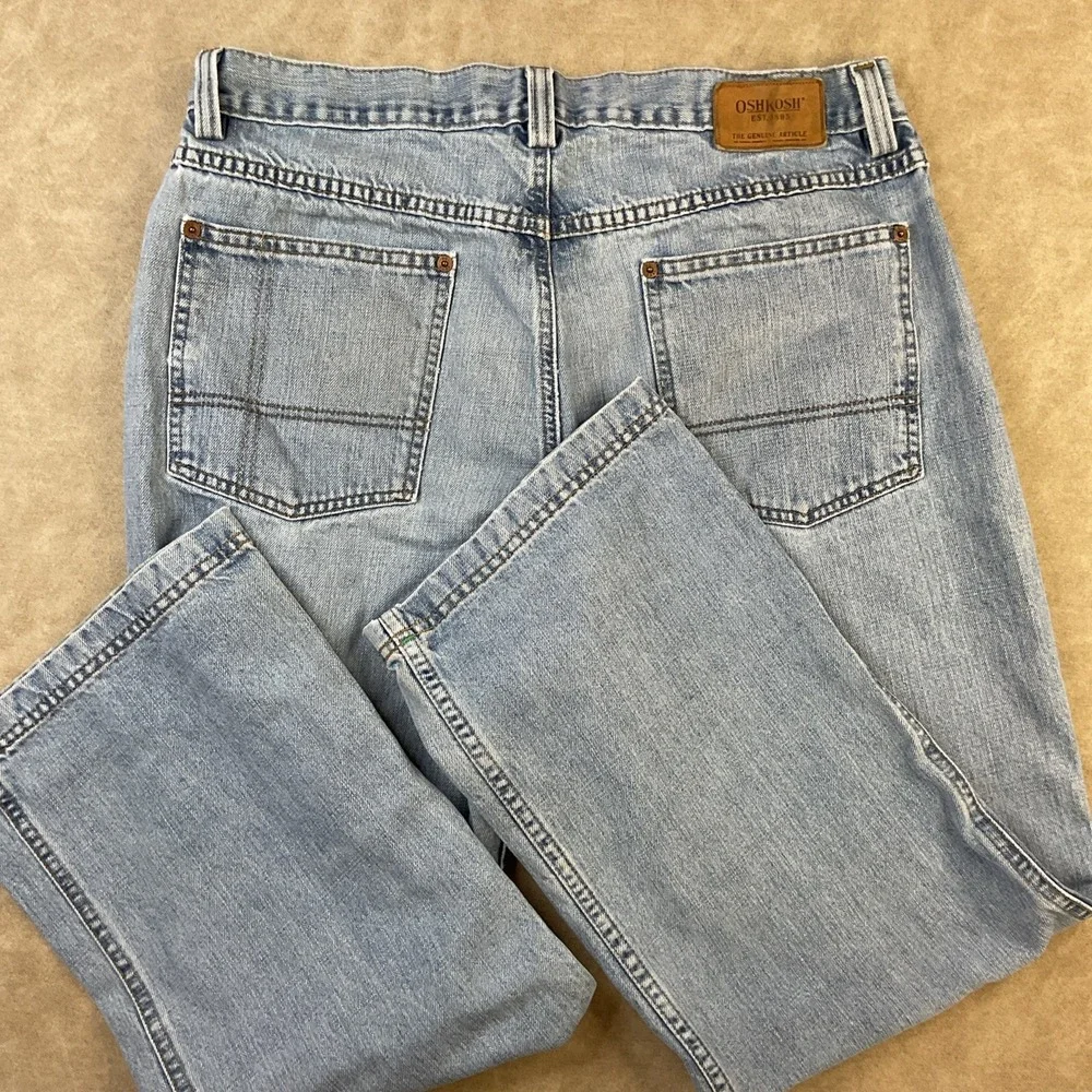 Vintage OshKosh jeans Men Sz 36x30 Blue Denim Workwear 90s B' Gosh Retro
