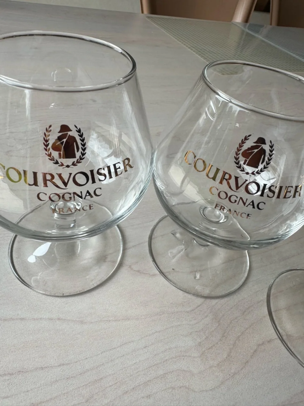 Courvoisier snifter glasses