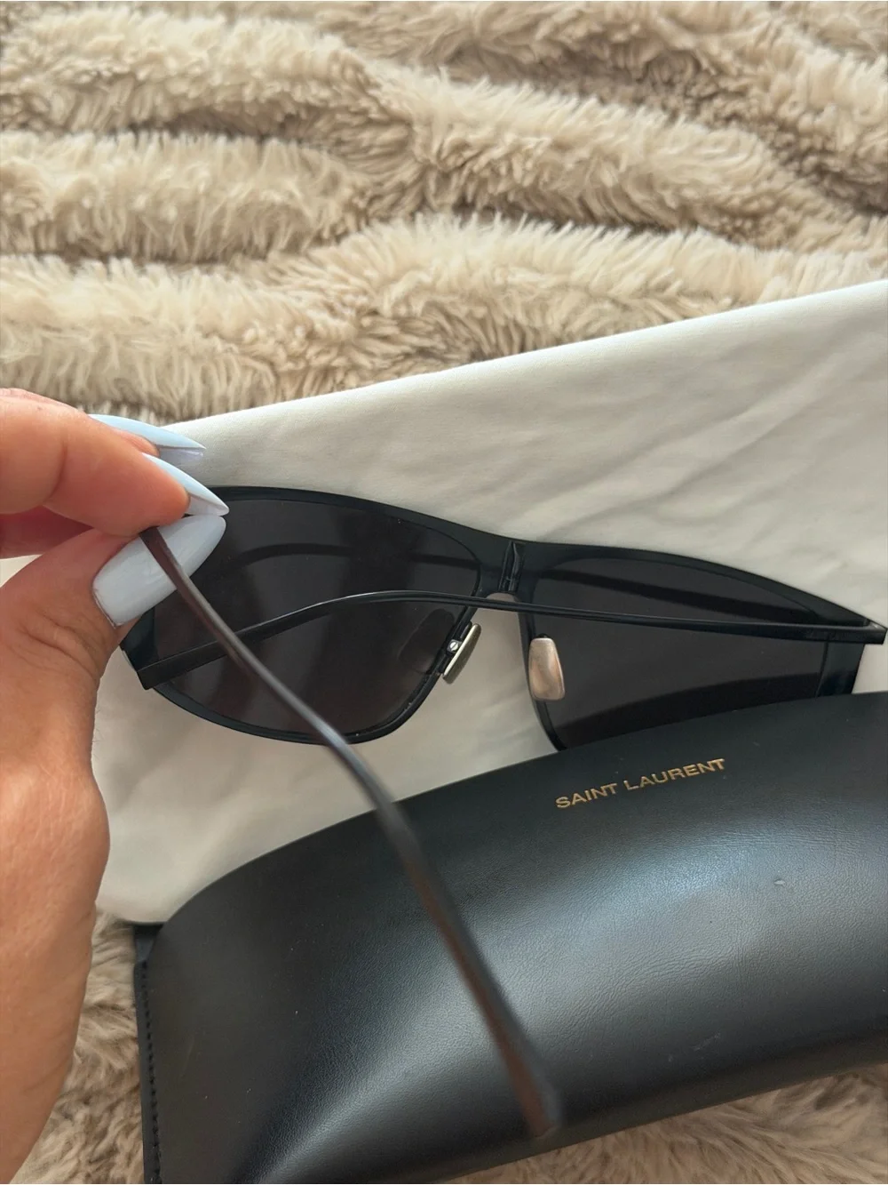 YSL Saint Laurent Black Sunglasses SL605 Luna
