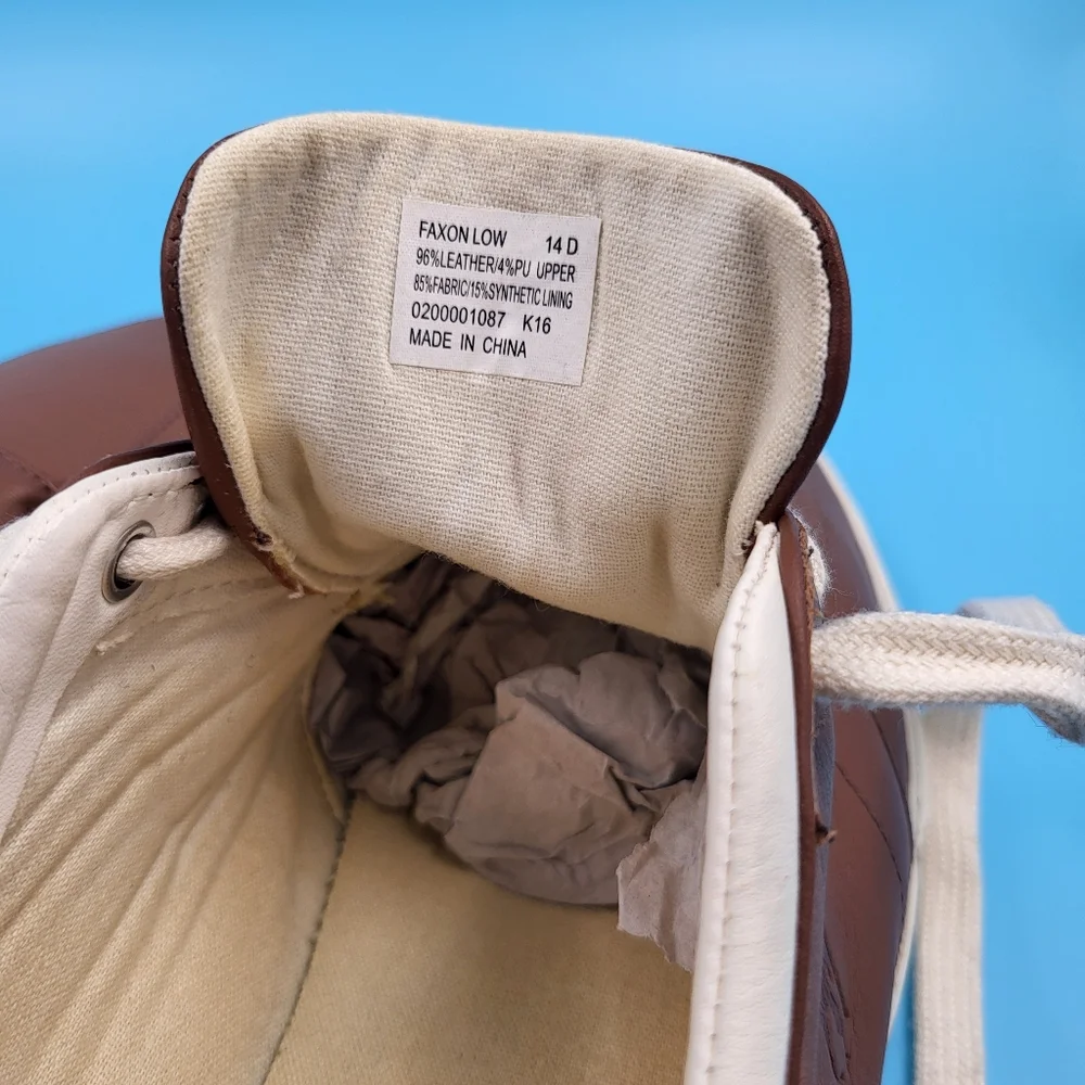 Polo by Ralph Lauren Brown Leather Sneakers with Cream Accents