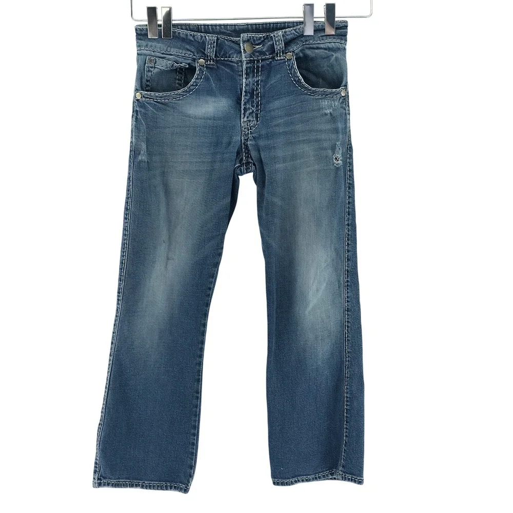 Rock 47 Wrangler Slim Bootcut Jeans Mens 32x30 Blue Medium Wash MRB47KB Western