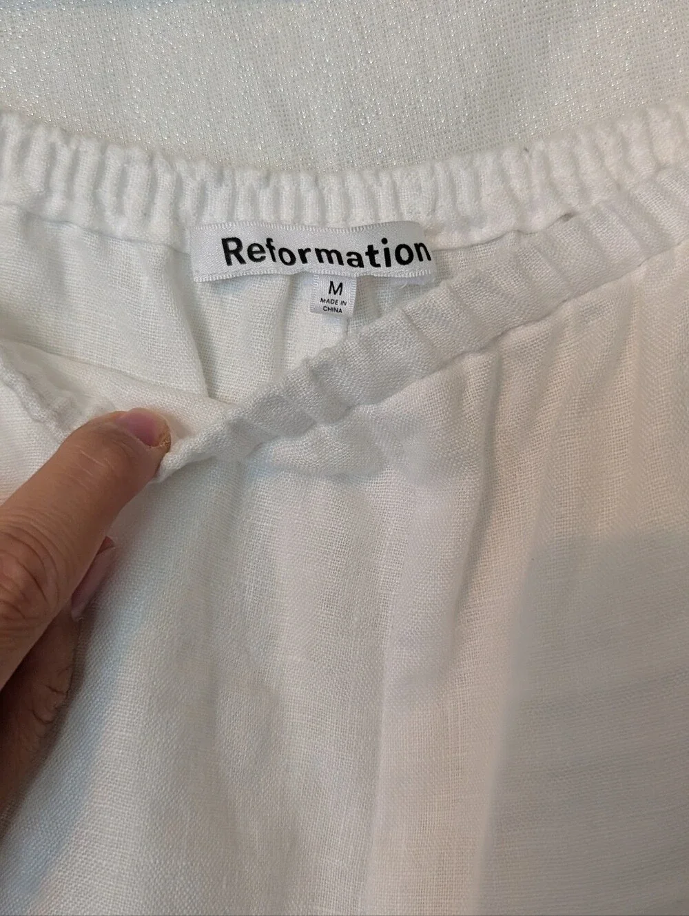 Reformation back fit linen