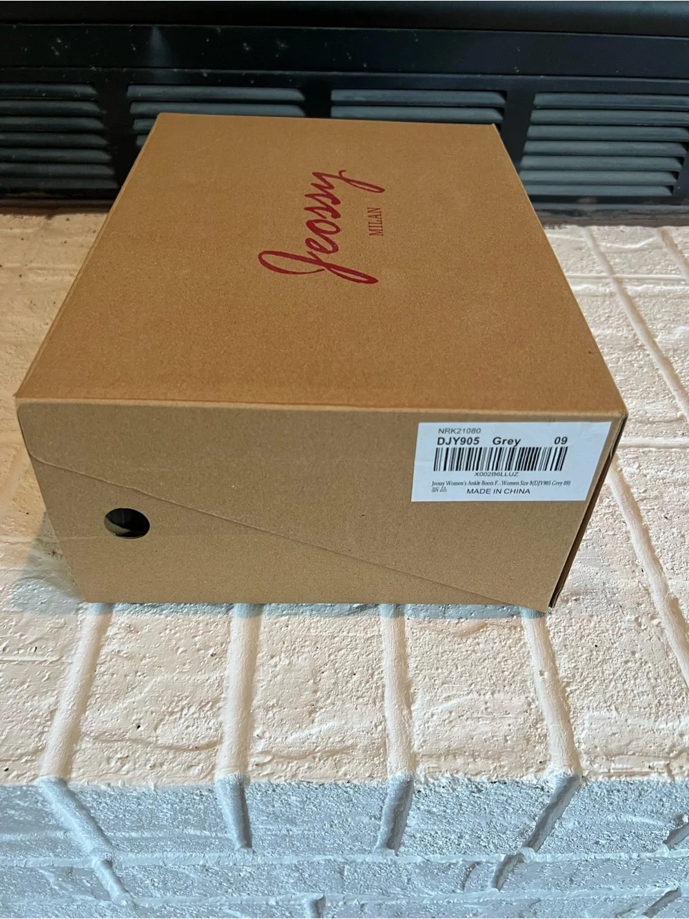 Jeossy Milan Grey Ankle Boots – Women's Size 9, Low Heel Ankle Booties -with box
