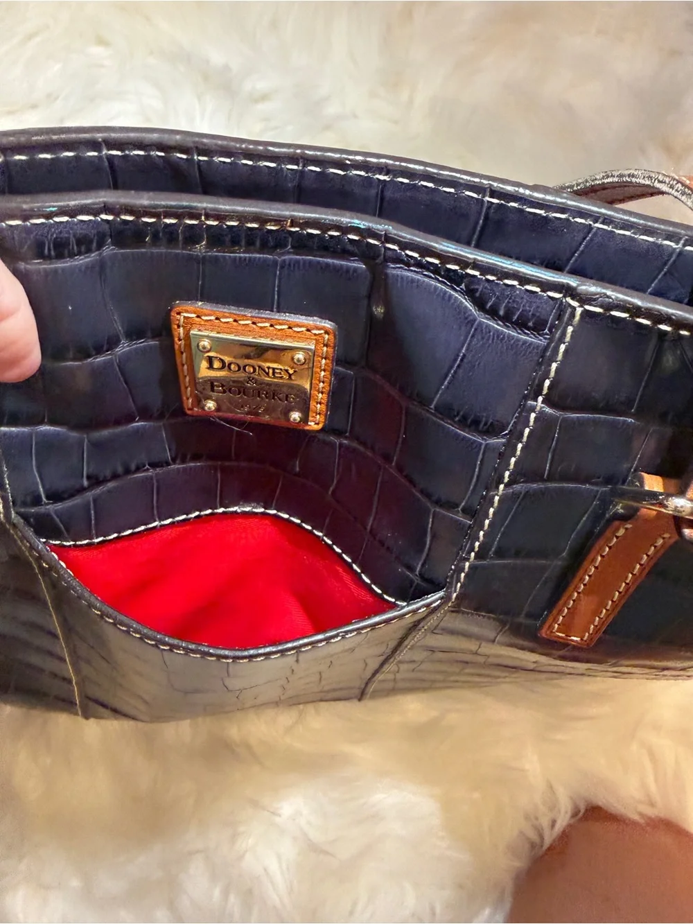 Dooney & Bourke structured croc