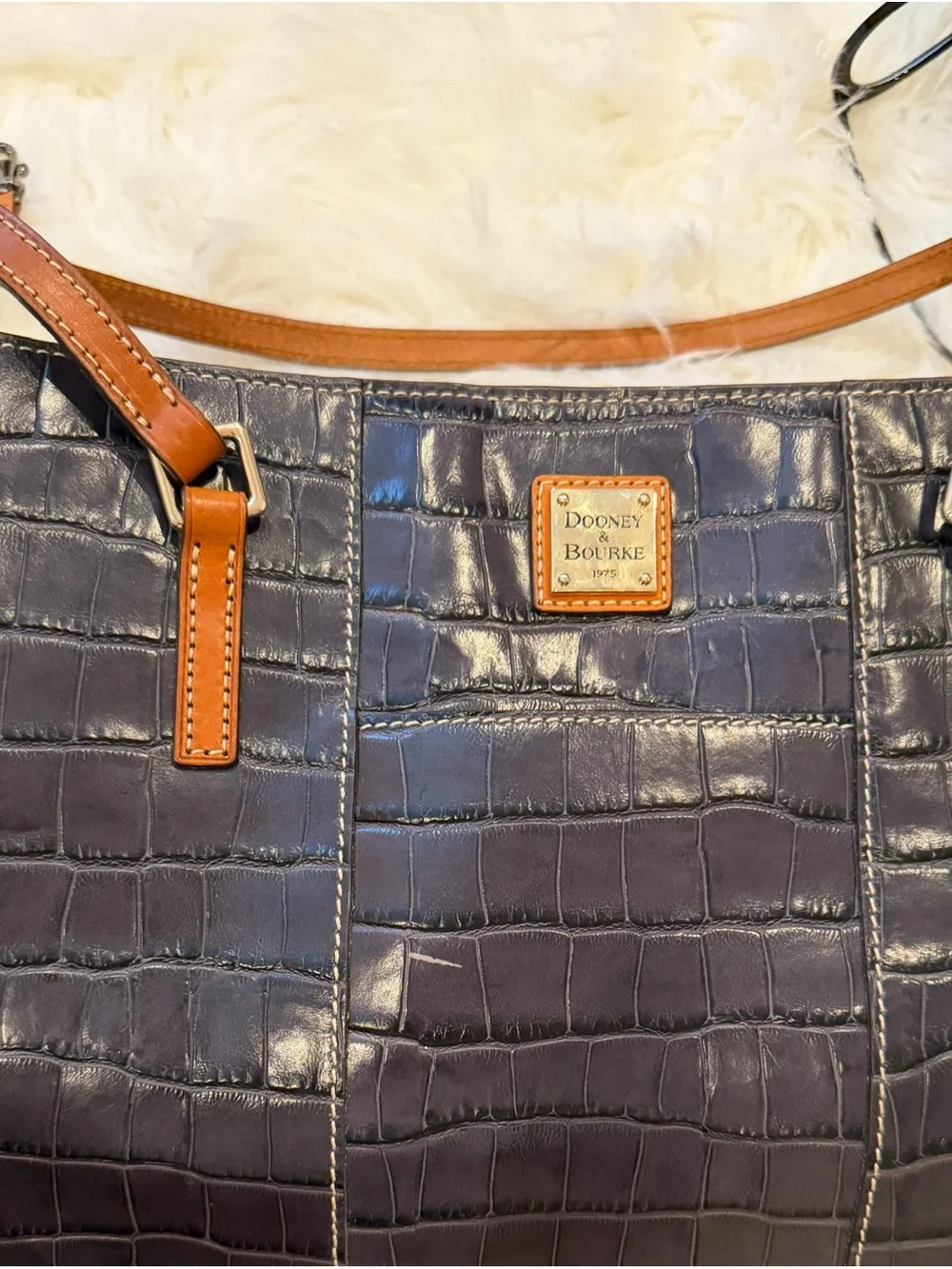 Dooney & Bourke structured croc