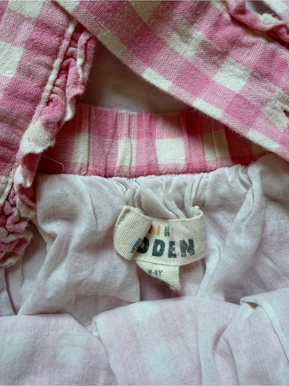Boden Pink and Cream Gingham Easter Dress