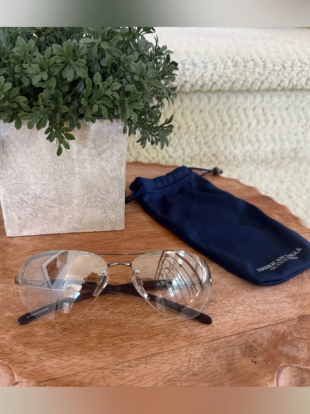 American Eagle Outfitters rimless aviator