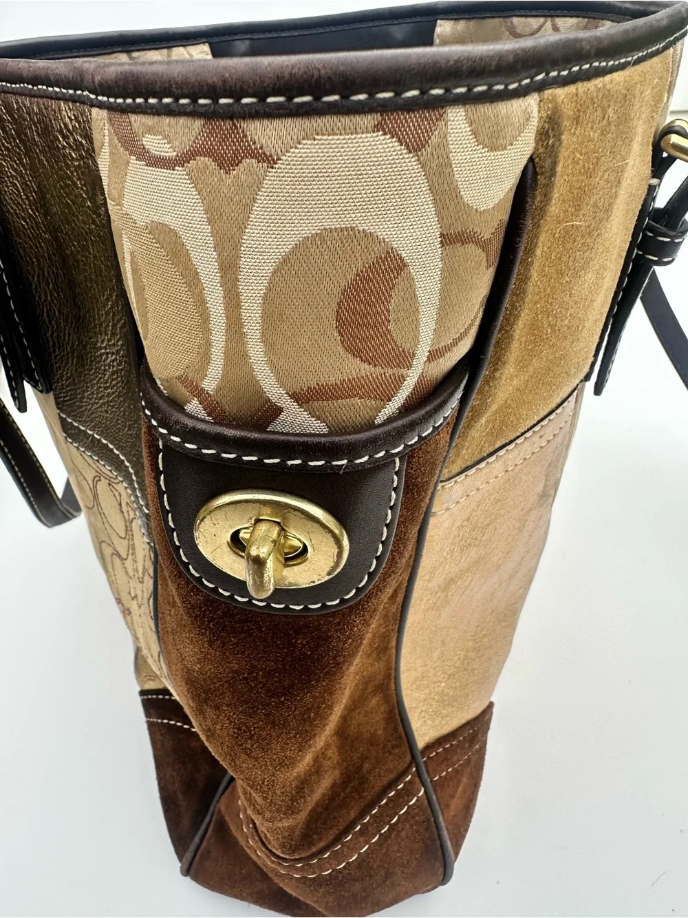 Coach patchwork tote