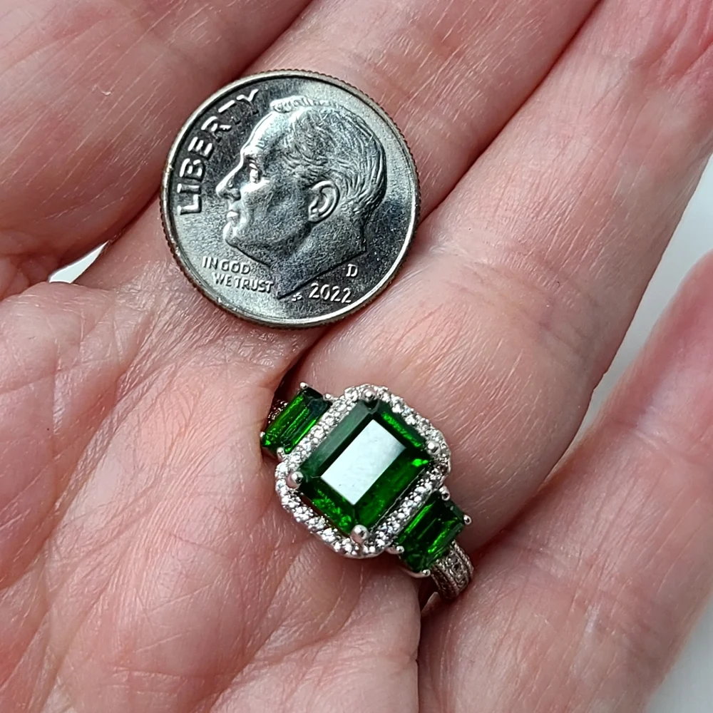 Chrome Diopside rhodium beauty