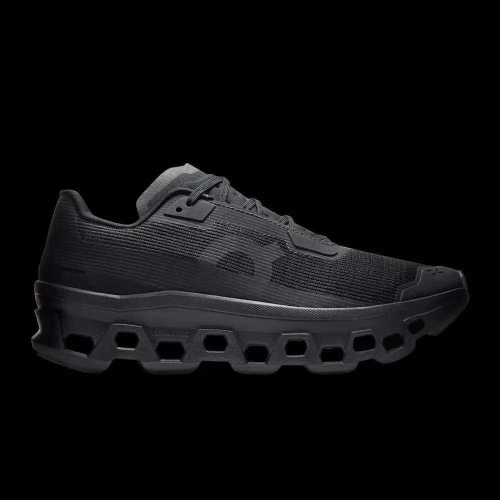 On Cloudmonster Void Running Shoes in Black