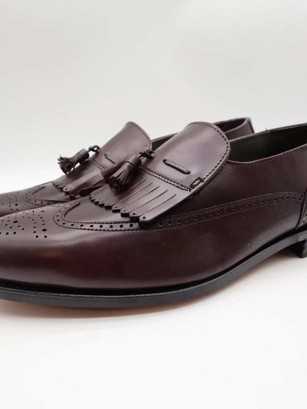 Dexter Brent Tassel Loafers Mens 12 2W Burgundy Leather Comfort Classic