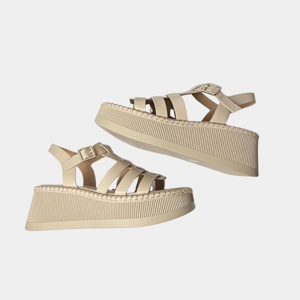 Crown Vintage Platform Creme‎ Summer Sandal Size 9.5M