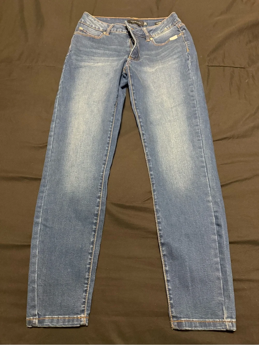 Tahari Slim  Jeans in Mid Blue Wash
