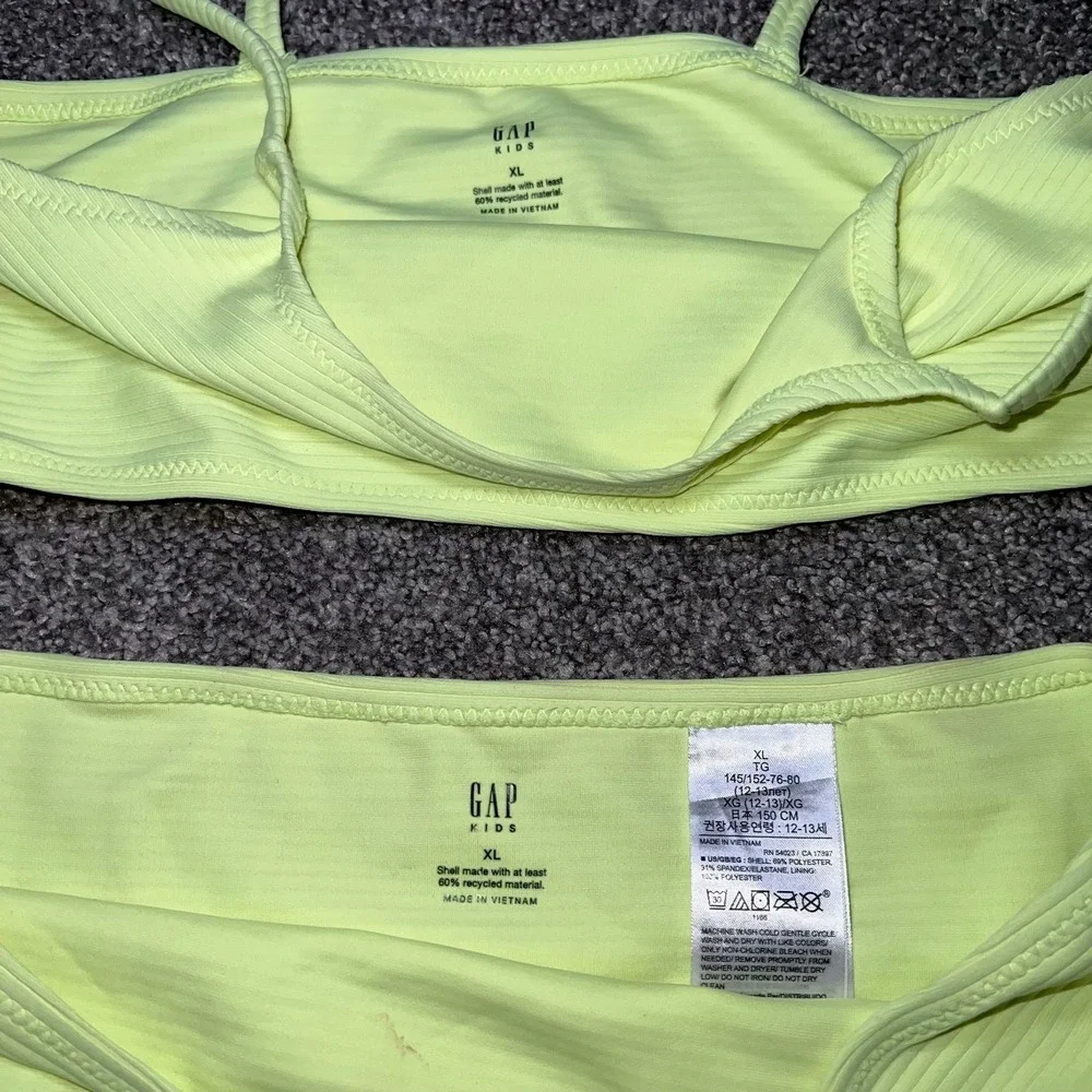 Girls Gap Bikini Size xl yellowish green