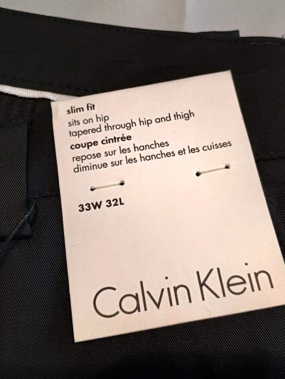 NWT Calvin Klein Men’s Signature Slim Fit 33W 32 L